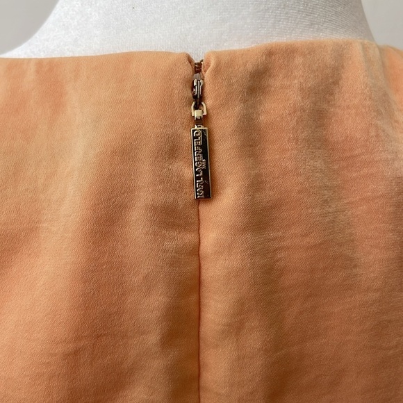 Karl Lagerfeld Aero Charm Belted Flounce Dress in Apricit Size 7 NWT - Picture 7 of 11
